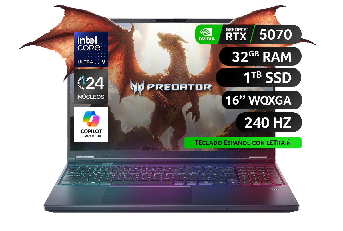 Predator Helios Neo 16 AI | Intel® Core™ Ultra 9 | RTX™ 5070