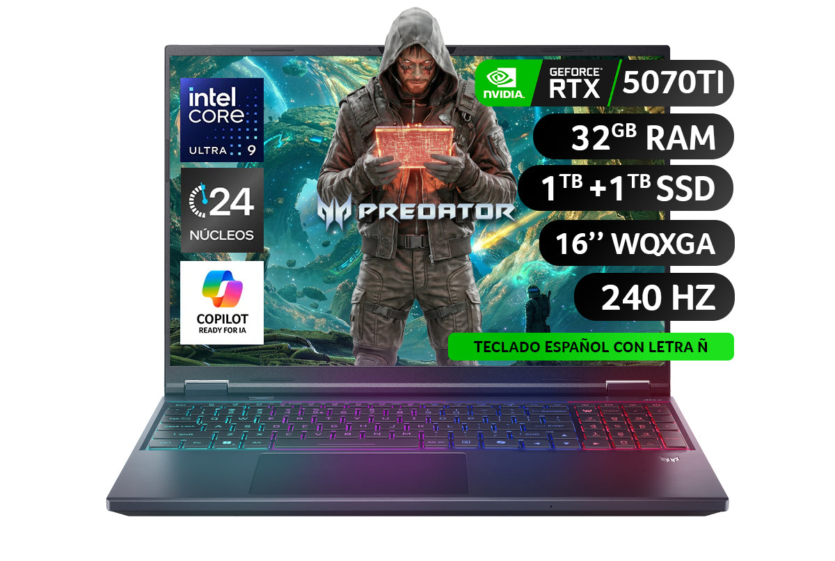 Predator Helios Neo 16 | Intel® Core™ Ultra 9 | RTX™ 5070Ti – Acer