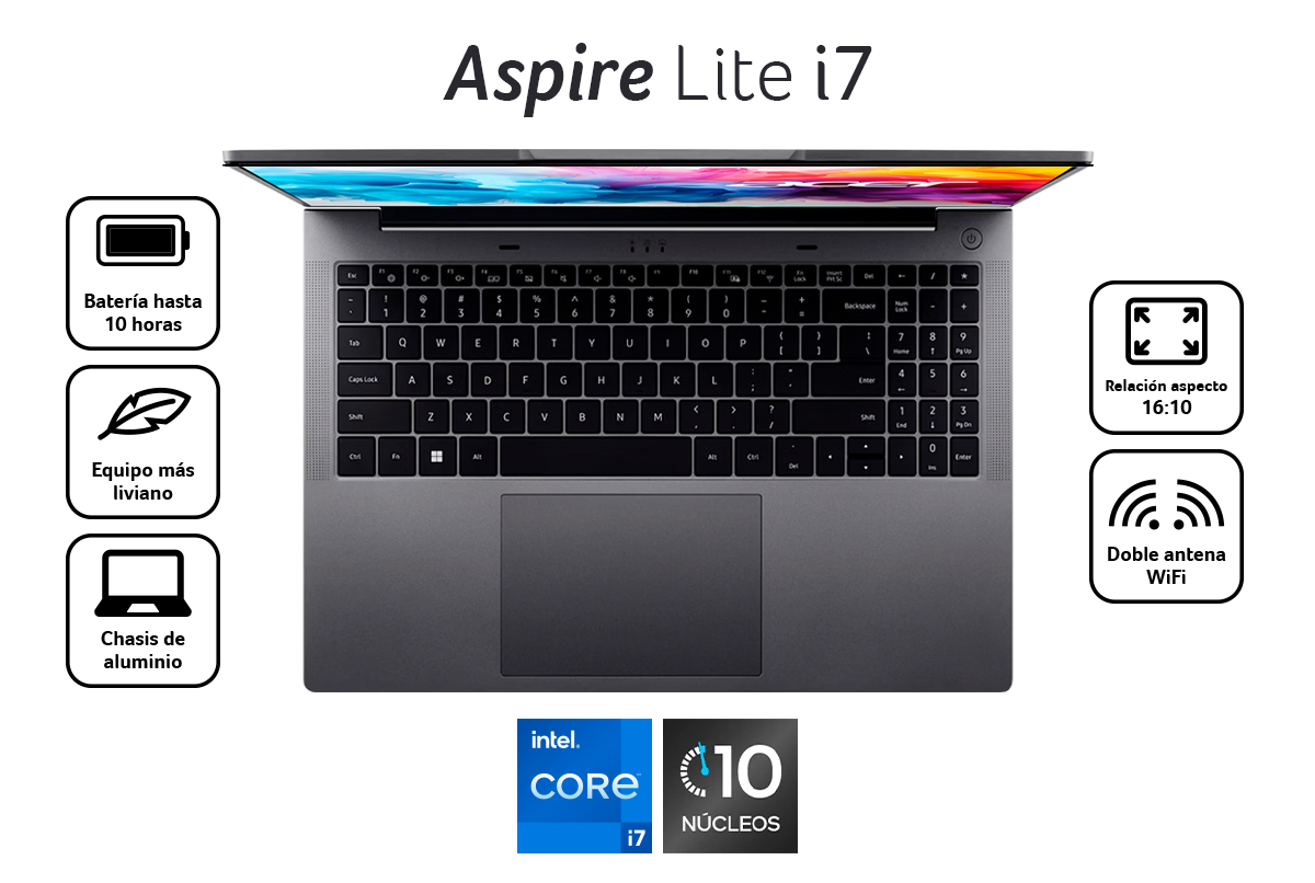 Laptop Aspire Lite i7 - Seminuevo