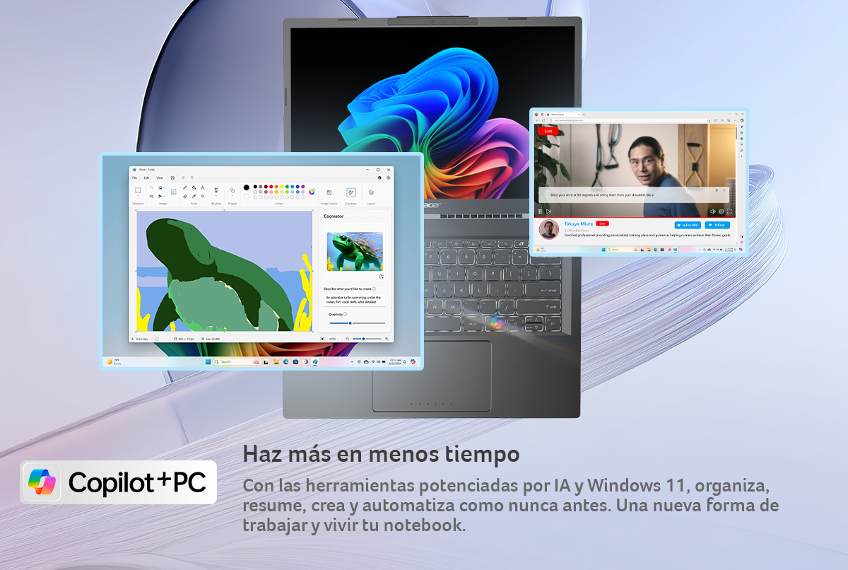Laptop Touch Aspire con IA
