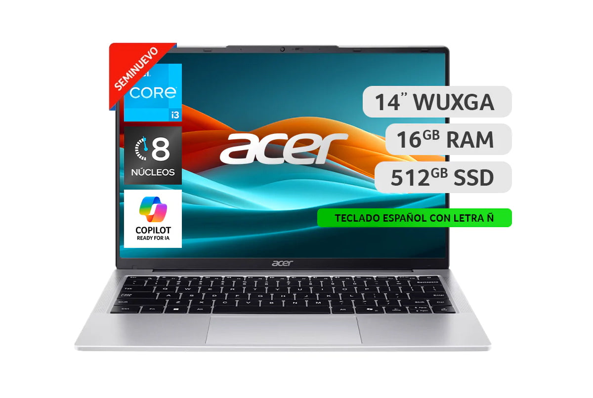 Outlet Laptop Aspire Lite | i3 de 8 Núcleos | 16GB RAM | 512GB SSD ...