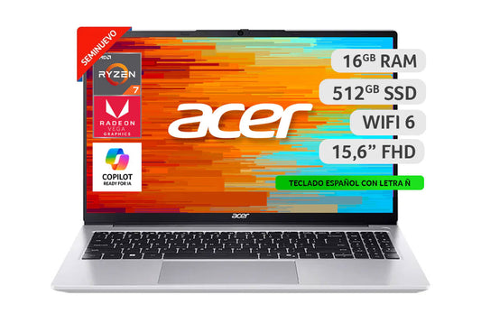 Laptop Seminuevo Aspire Lite R7 16GB