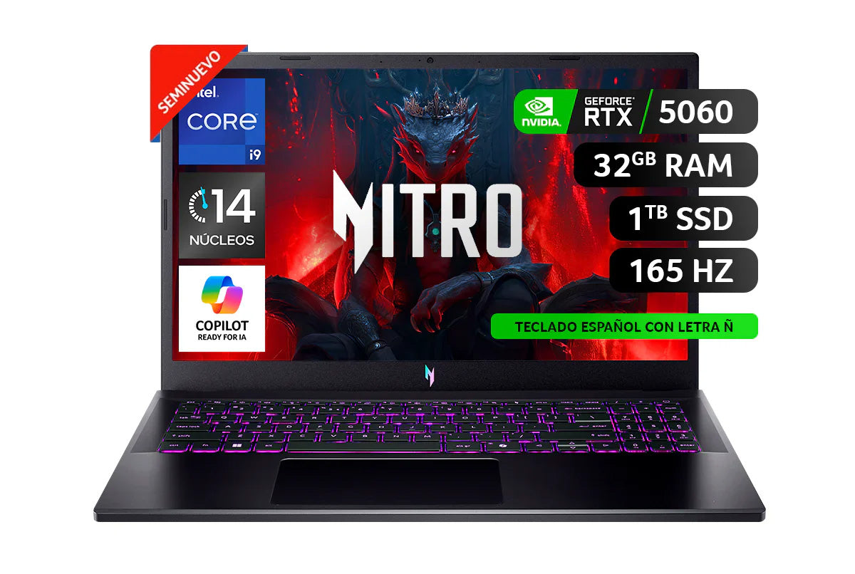 Seminuevo Gamer Nitro V15 RTX 5060