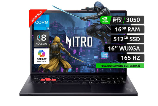 Seminuevo Gamer Nitro RTX 3050