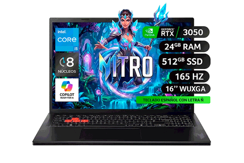 Laptop Gamer Nitro RTX 3050