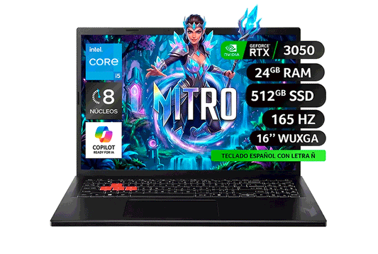 Laptop Gamer Nitro RTX 3050
