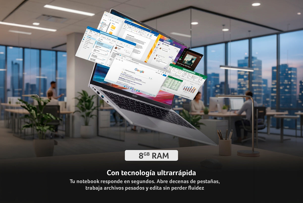 Outlet Notebook Aspire Lite 8 Núcleos