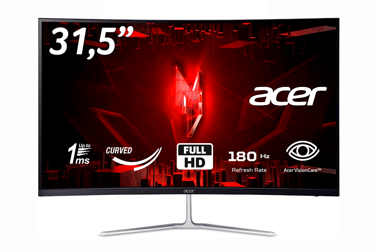 MONITOR ACER 32" GAMING CURVO NITRO EDA320Q (NEGRO)
